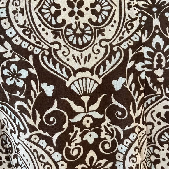 Ann Taylor Brown & White Patterned Elegant Lined Skirt women’s size 4 - Picture 2 of 14